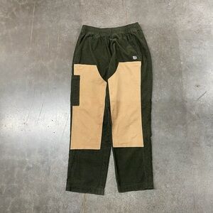 Puma Colorblock Utility Pants Green Tan Mens Large